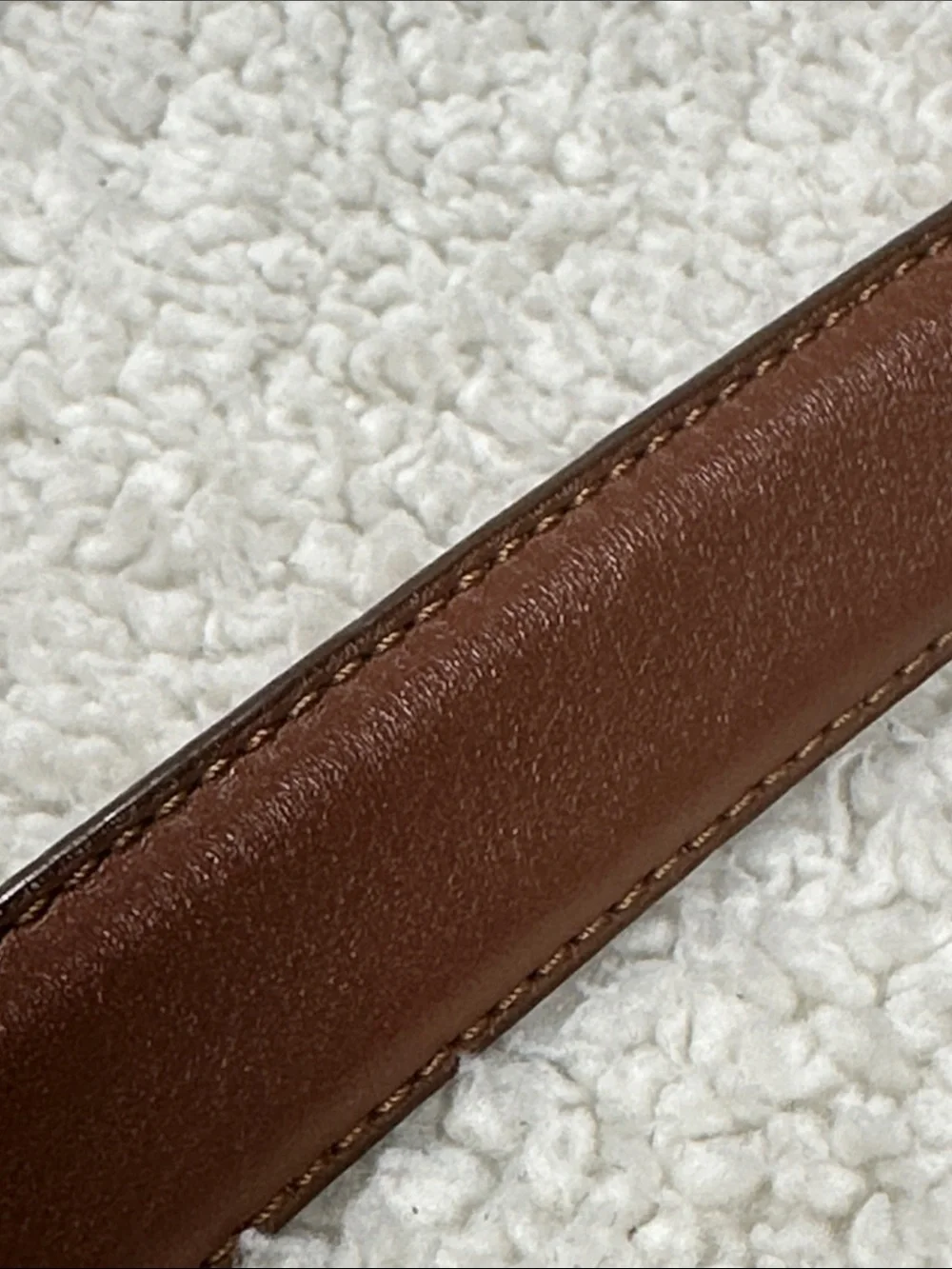 L.L. Bean Brown Leather Gold Tone Buckle Belt Made in USA, Size XL (1x 38x 44)